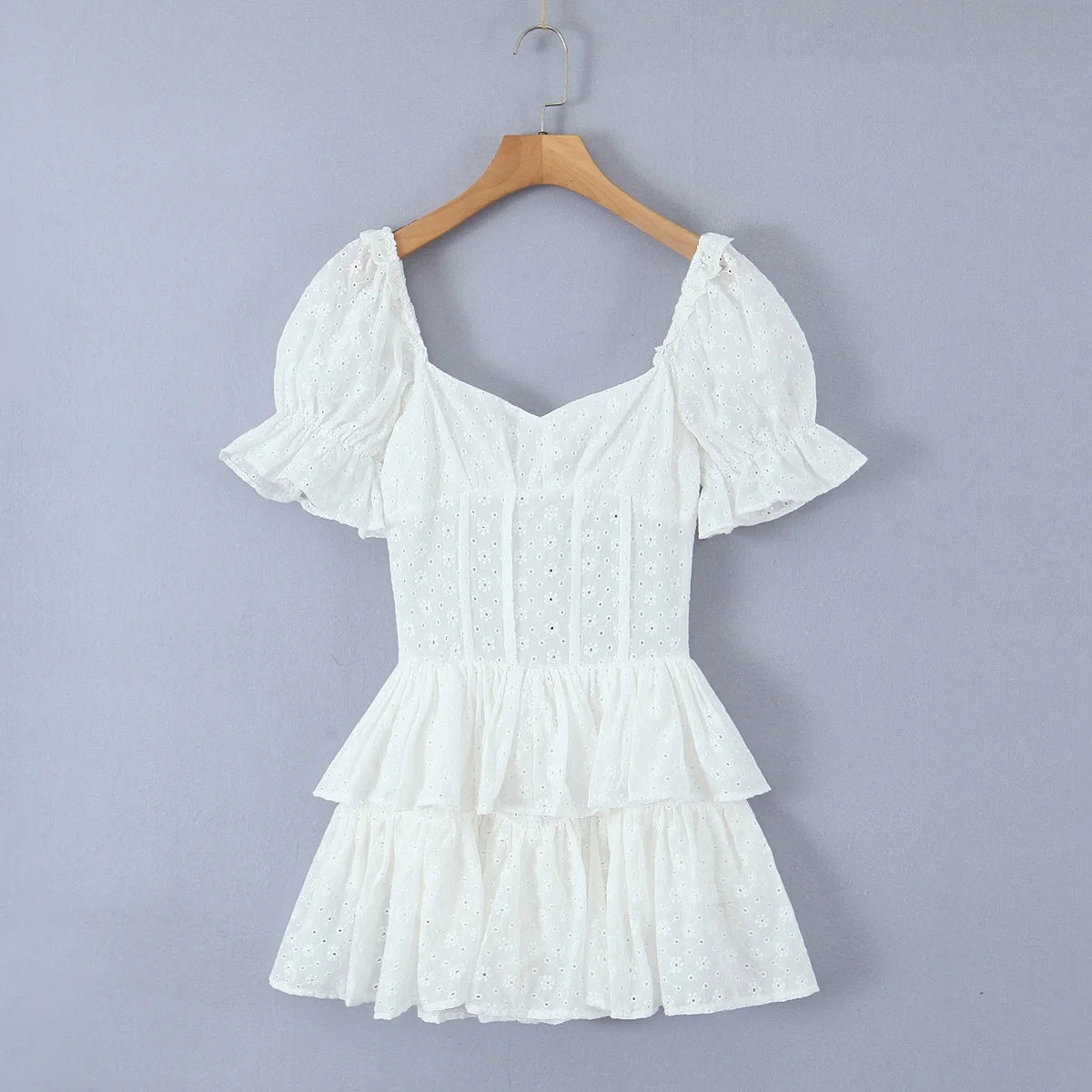 Lucienne Eyelet Dress in Ivory