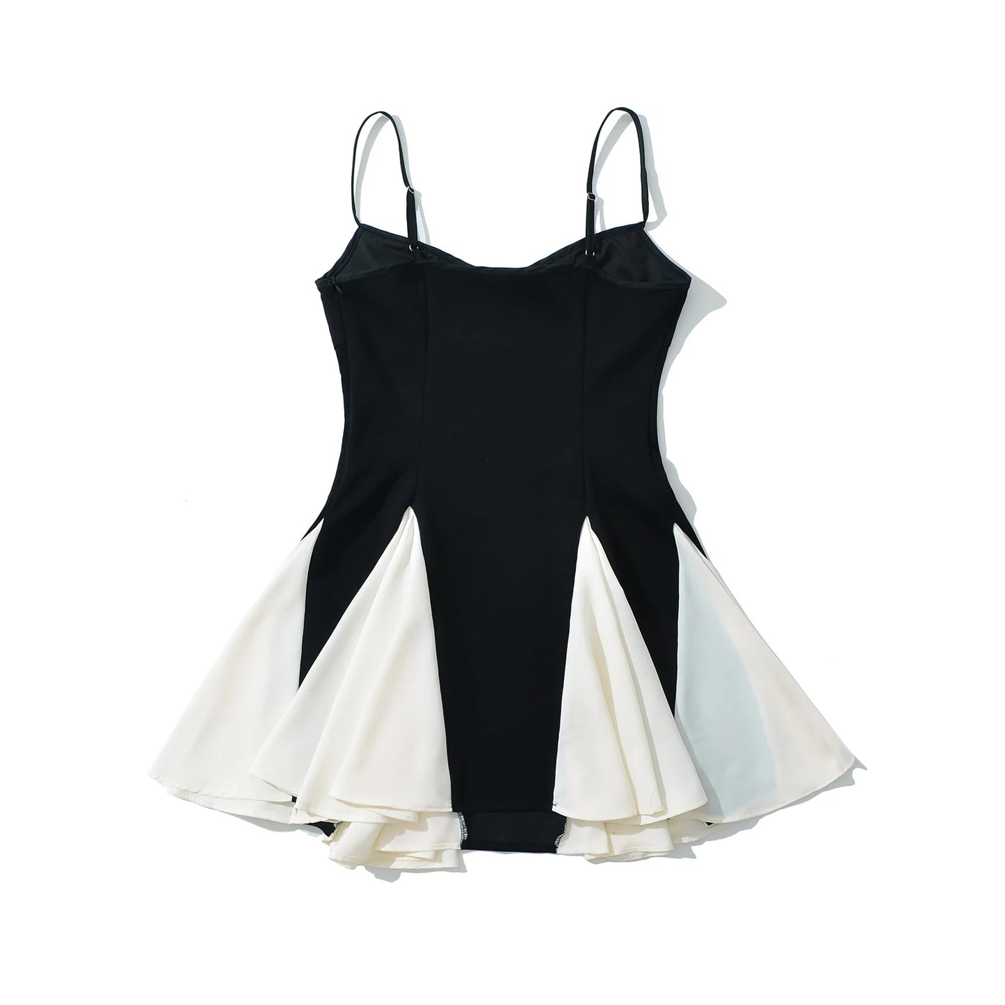 Vivienne Panel Dress in Noir Crème