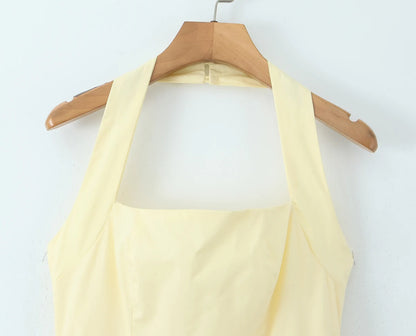 Luciana Dress in Pastel Custard