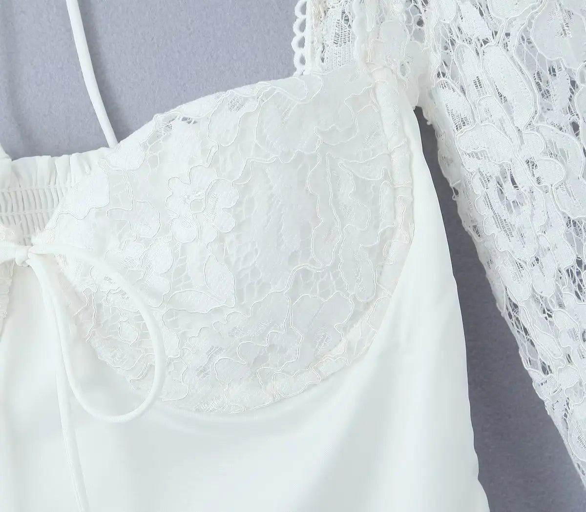 Celestine Lace Dress in Milk