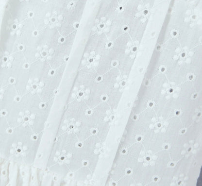 Lucienne Eyelet Dress in Ivory