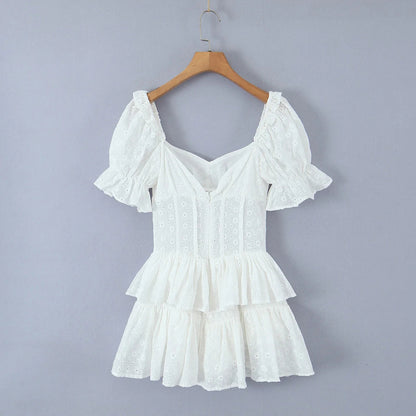 Lucienne Eyelet Dress in Ivory