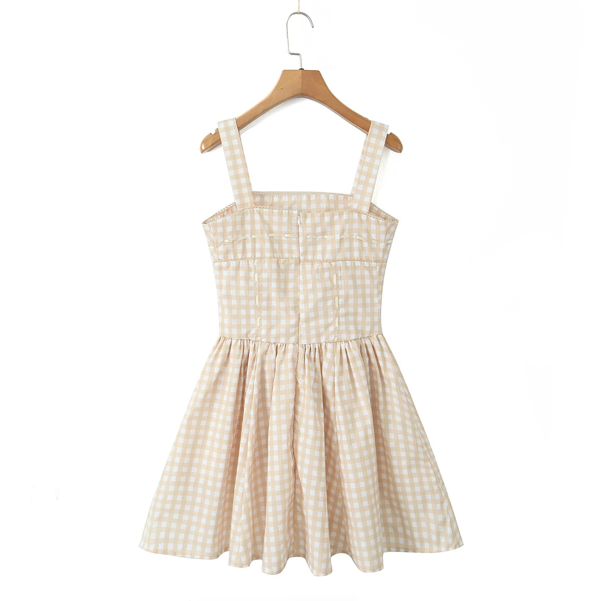 Lottie Gingham Dress in Buttercream