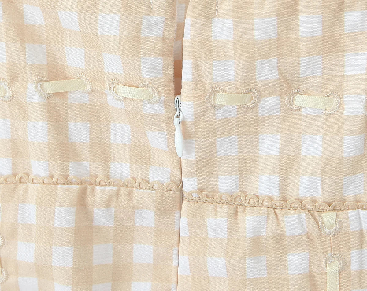 Lottie Gingham Dress in Buttercream