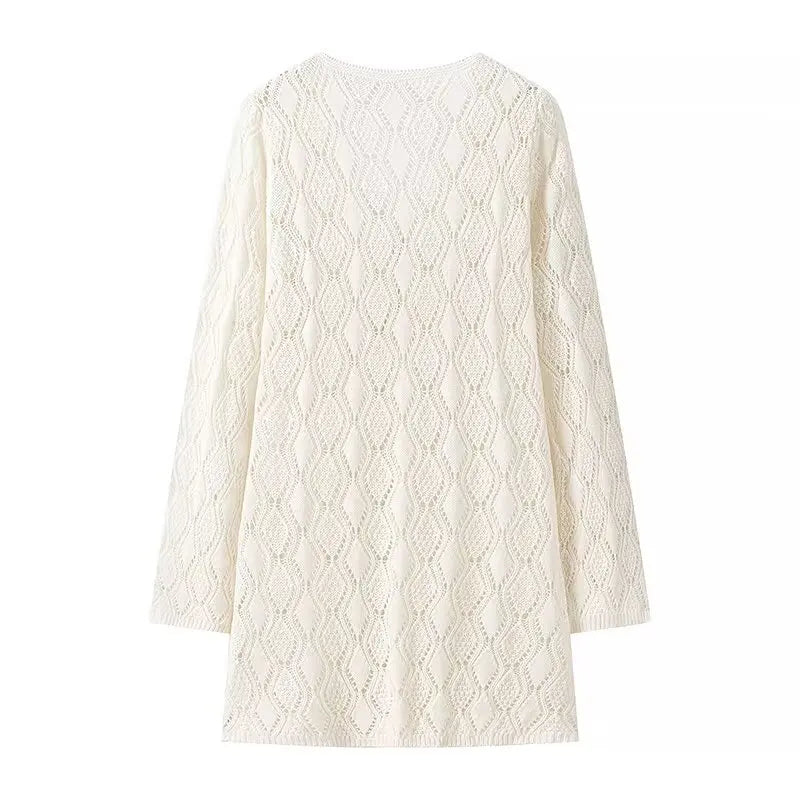Beige Isla Knit Dress in Oat