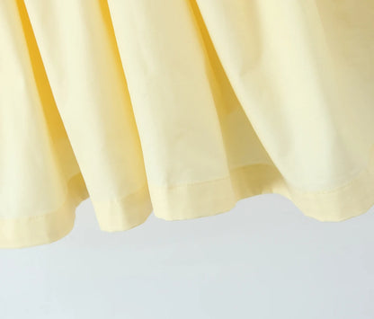 Luciana Dress in Pastel Custard