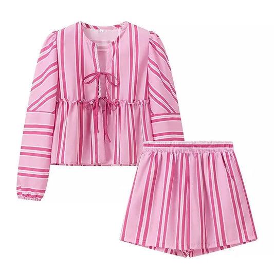 Paloma Set in Blush Stripe