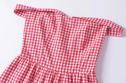 Juliette Gingham Dress in Cherry