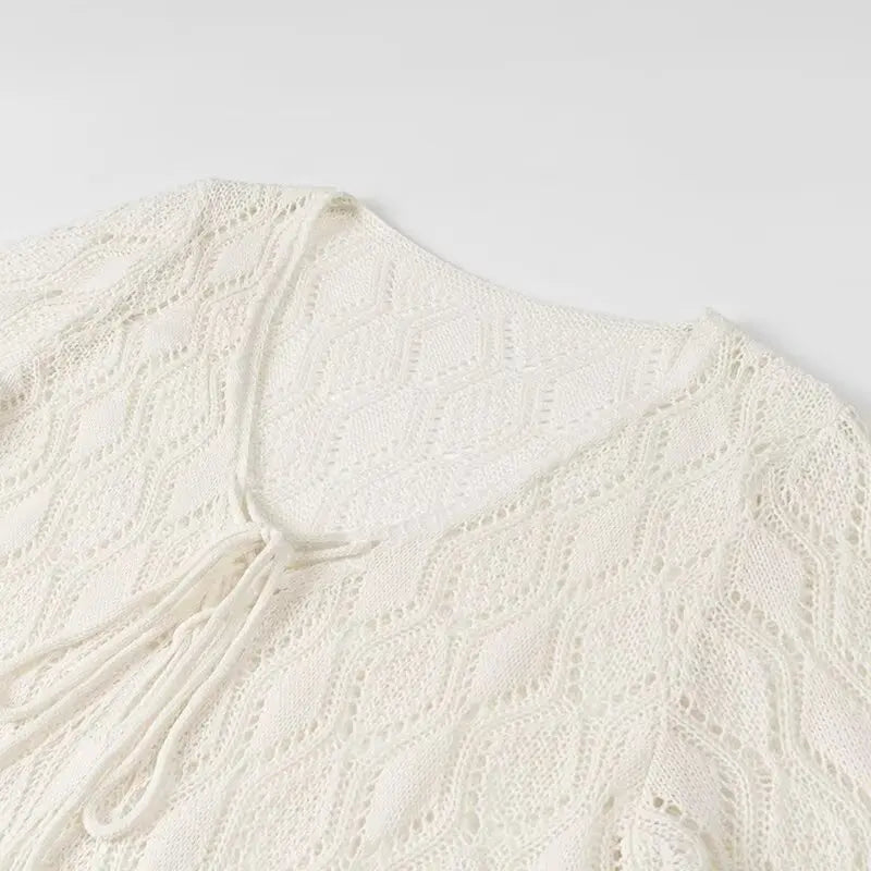 Beige Isla Knit Dress in Oat