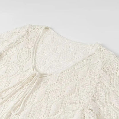 Beige Isla Knit Dress in Oat