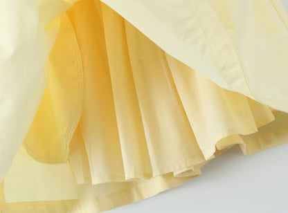 Luciana Dress in Pastel Custard