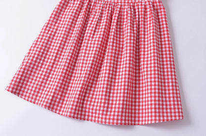 Juliette Gingham Dress in Cherry