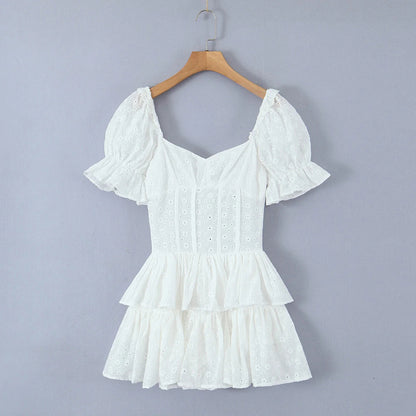 Lucienne Eyelet Dress in Ivory