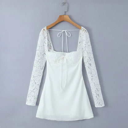 Celestine Lace Dress in Milk