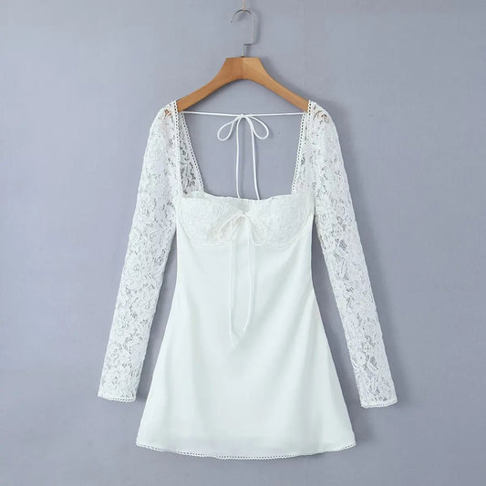 Celestine Lace Dress in Milk