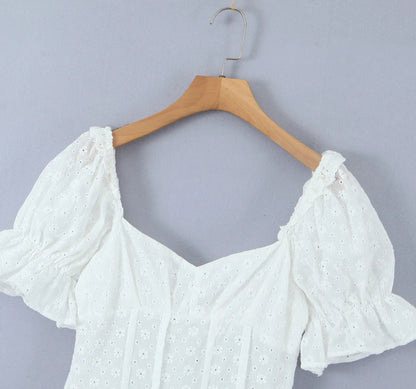 Lucienne Eyelet Dress in Ivory