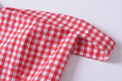 Juliette Gingham Dress in Cherry