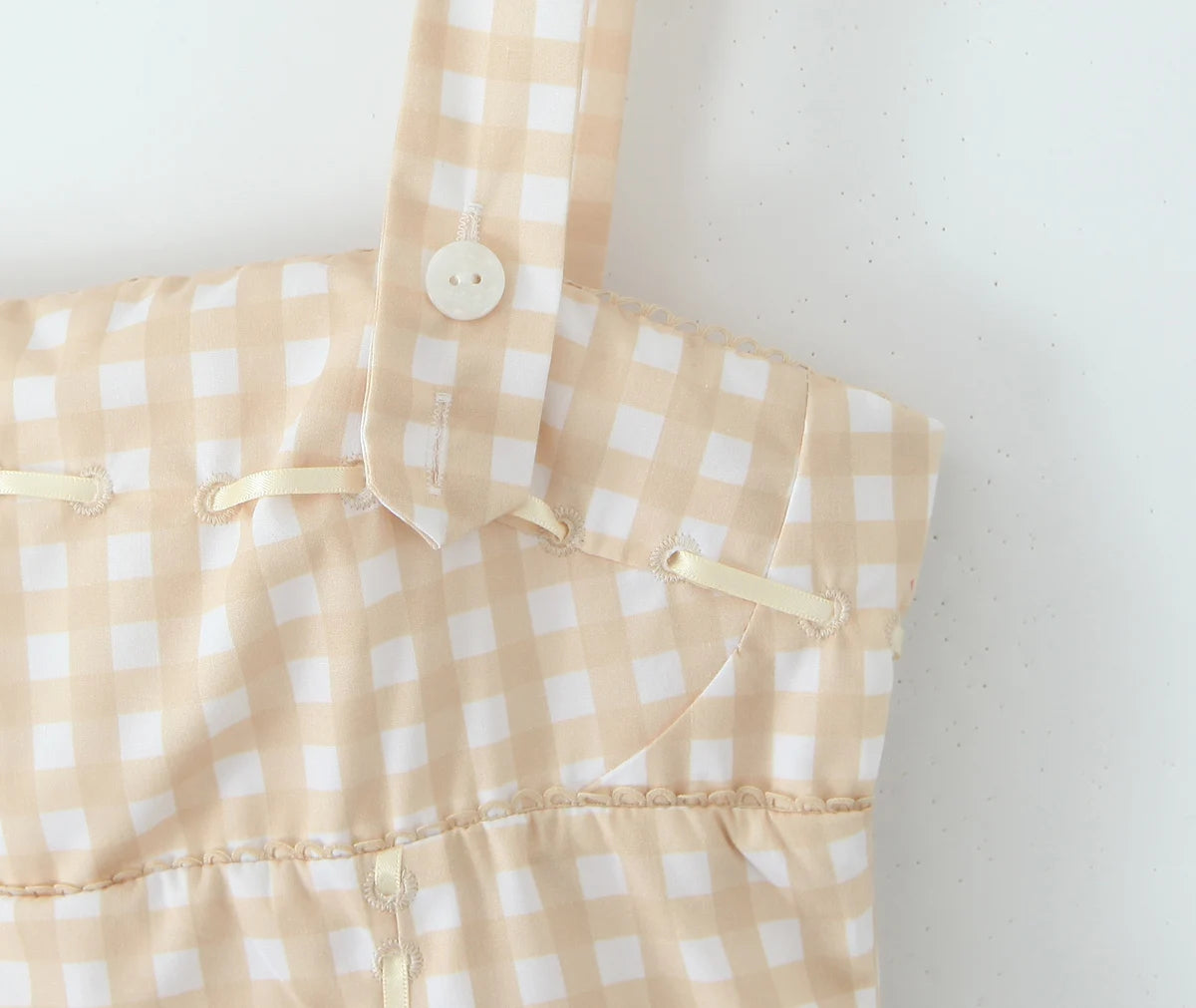 Lottie Gingham Dress in Buttercream