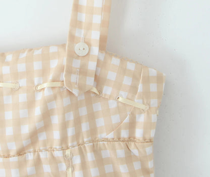 Lottie Gingham Dress in Buttercream