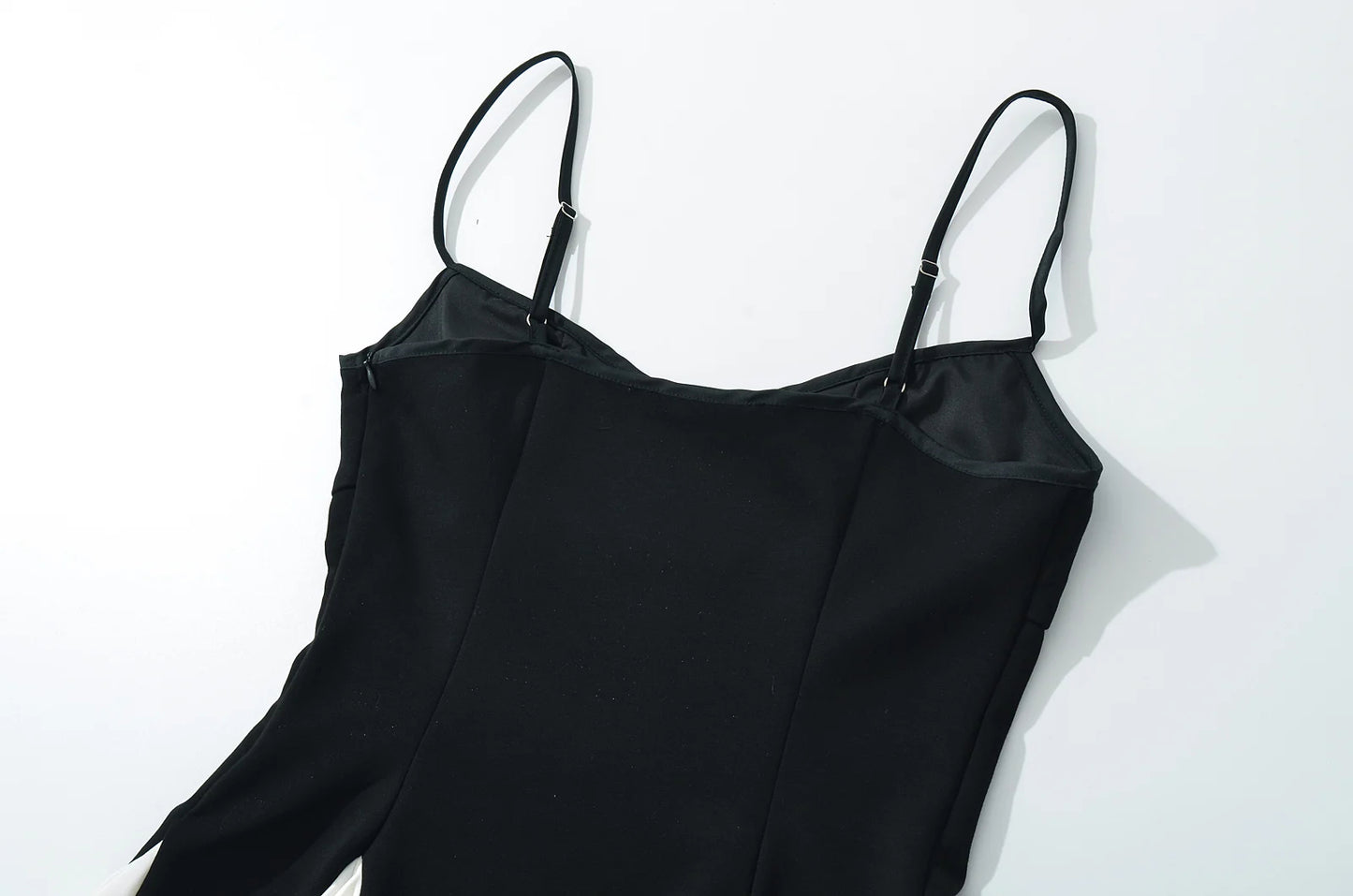 Vivienne Panel Dress in Noir Crème