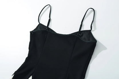 Vivienne Panel Dress in Noir Crème