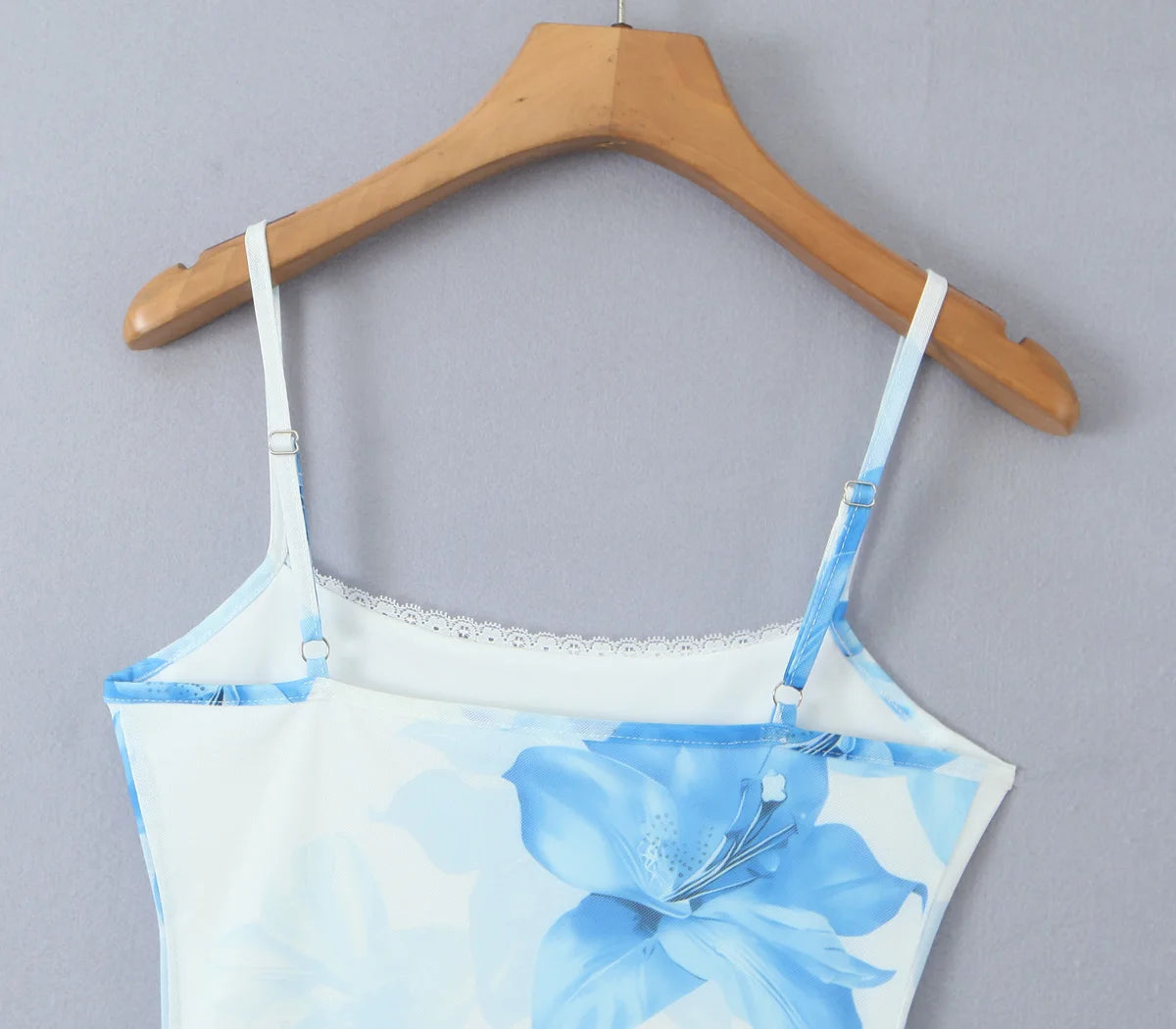 Blue Bloom Slip Dress