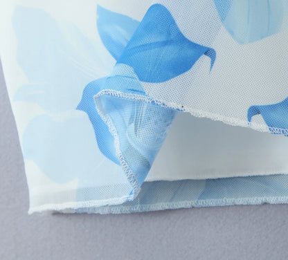 Blue Bloom Slip Dress