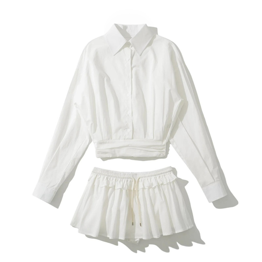 Élise Poplin Set in Milk